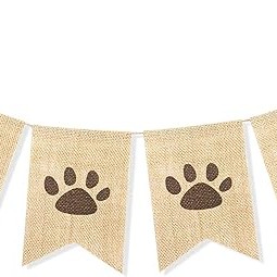 Uniwish Dog Paw Print Banner